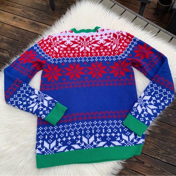 Jolly Sweaters “Ugly Christmas” Groovy Santa Sweater Mens Medium - Picture 9 of 12